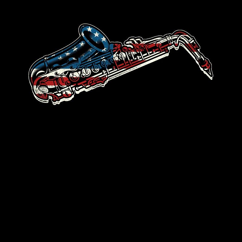 Saxophones Drapeau Américain