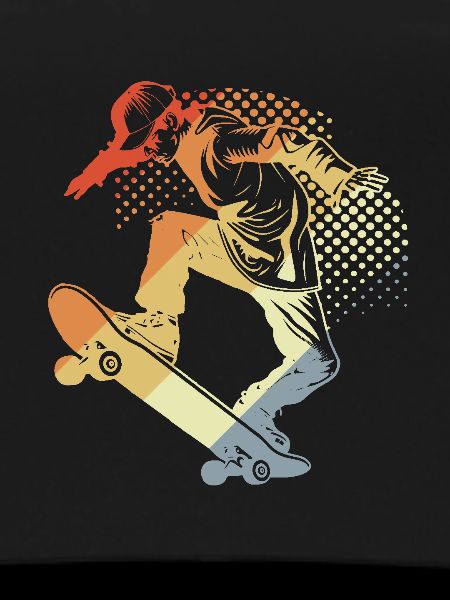 Skateboarder Retro