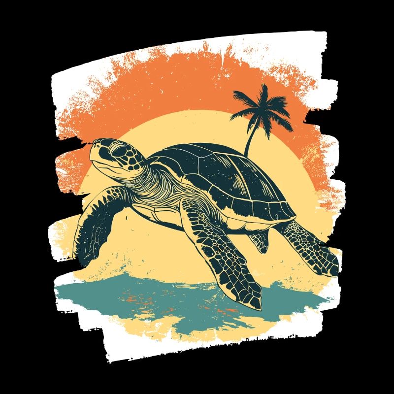 Tortue de mer rétro