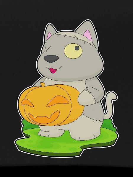 Cat Halloween Zombie