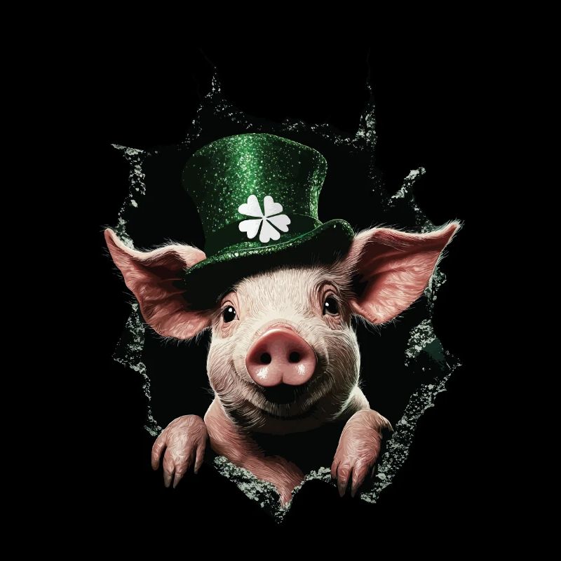 St. Patrick's Day Schwein
