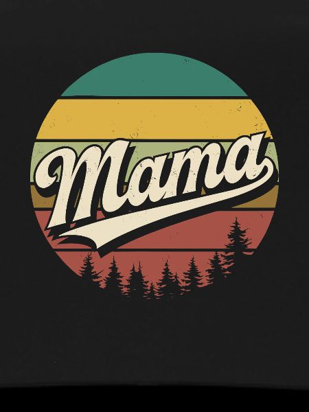 Mama Retro Sunset Logo