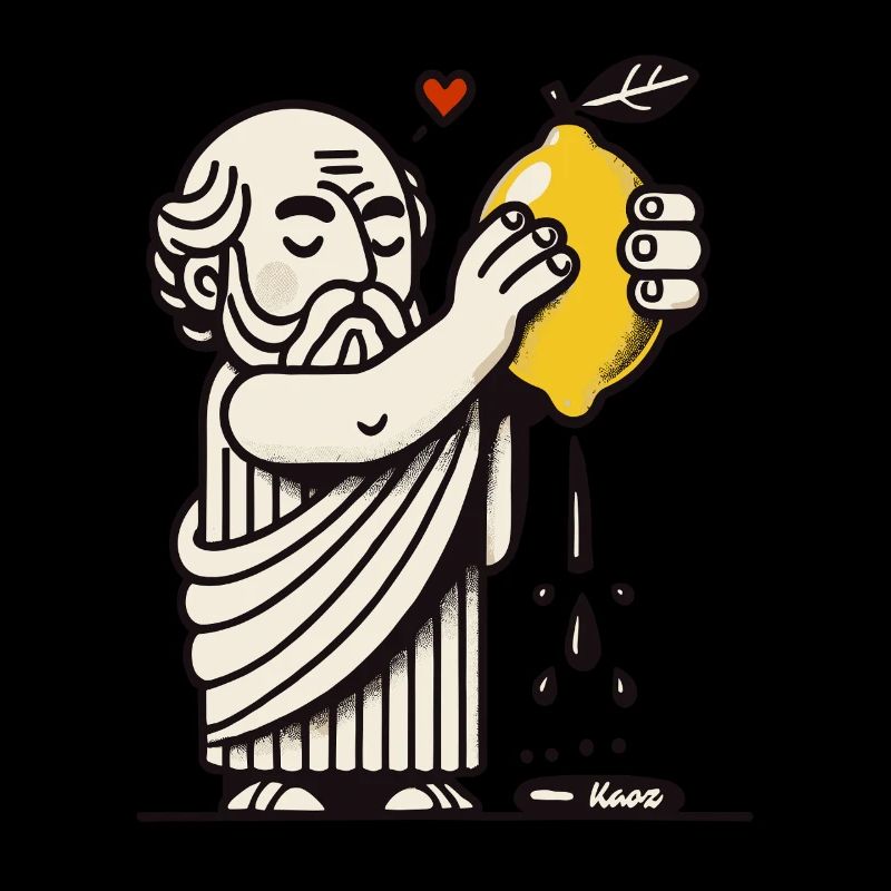 Le philosophe jus le citron de la vie