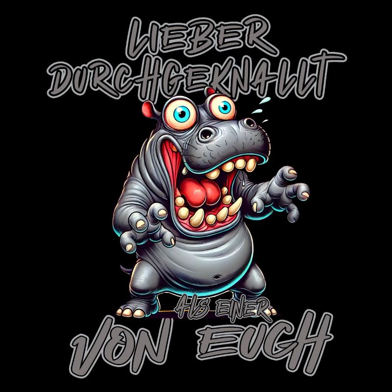 Nilpferd Lieber durchgeknallt als einer von euch