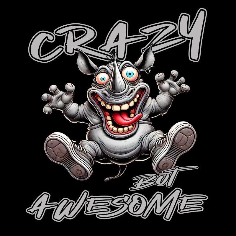 Crazy but Awesome Rhino Comic Style