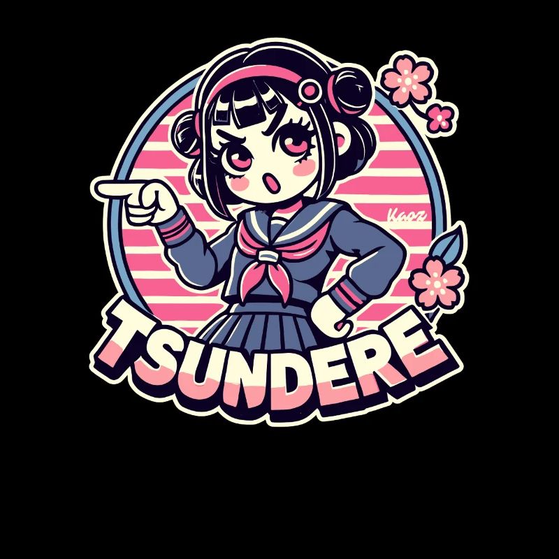 Freches japanisches Tsundere Mädchen
