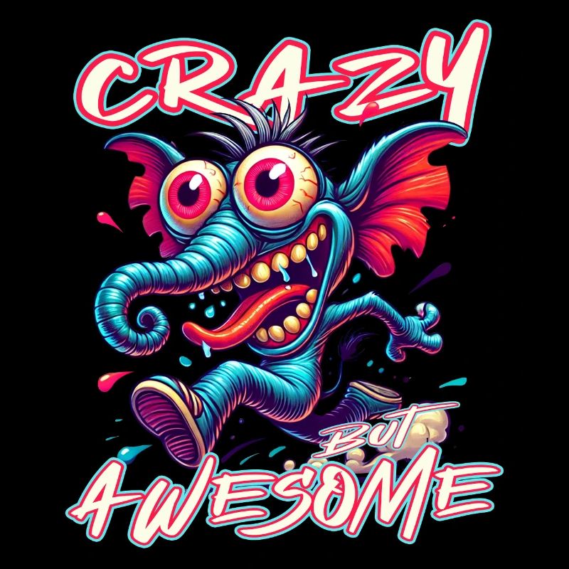 Cute but Crazy Elephant Comic Style