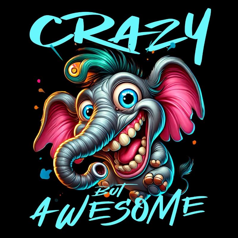 Crazy but Awesome Elephant Comic Style
