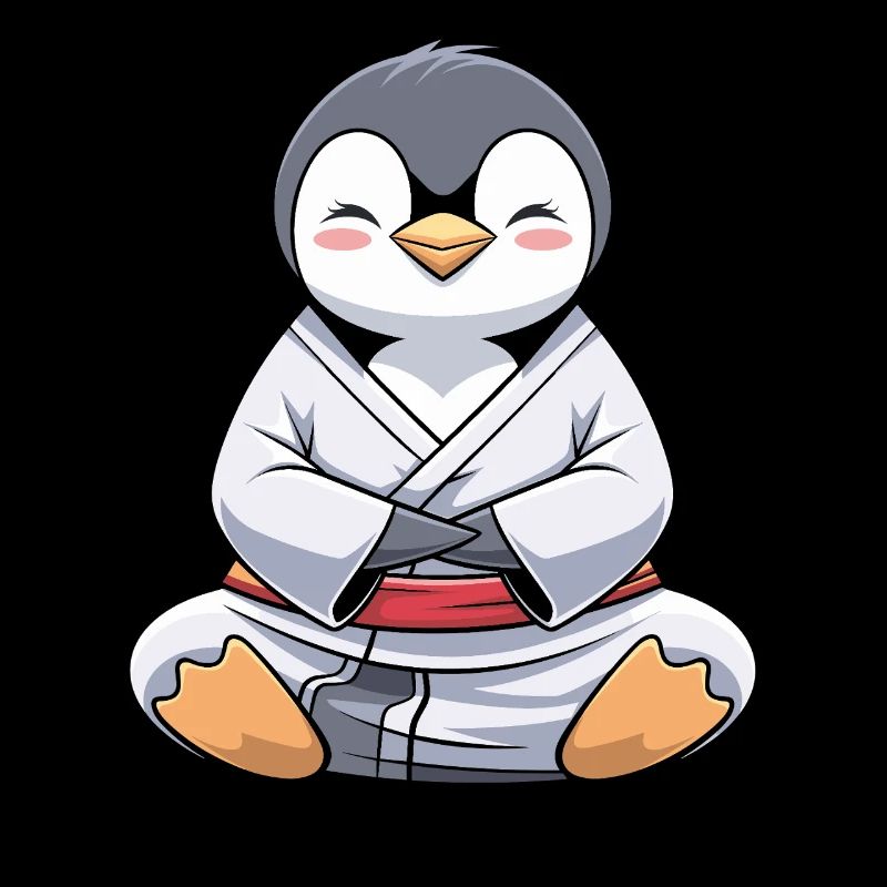 Judo Penguin Meditation Masterful