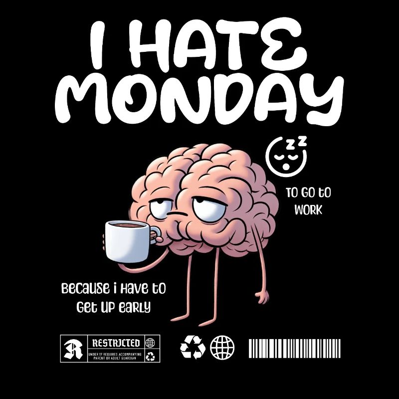 I hate monday - Ich hasse Montag Morgenmuffel Fun