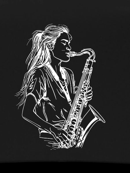 Female saxophonist