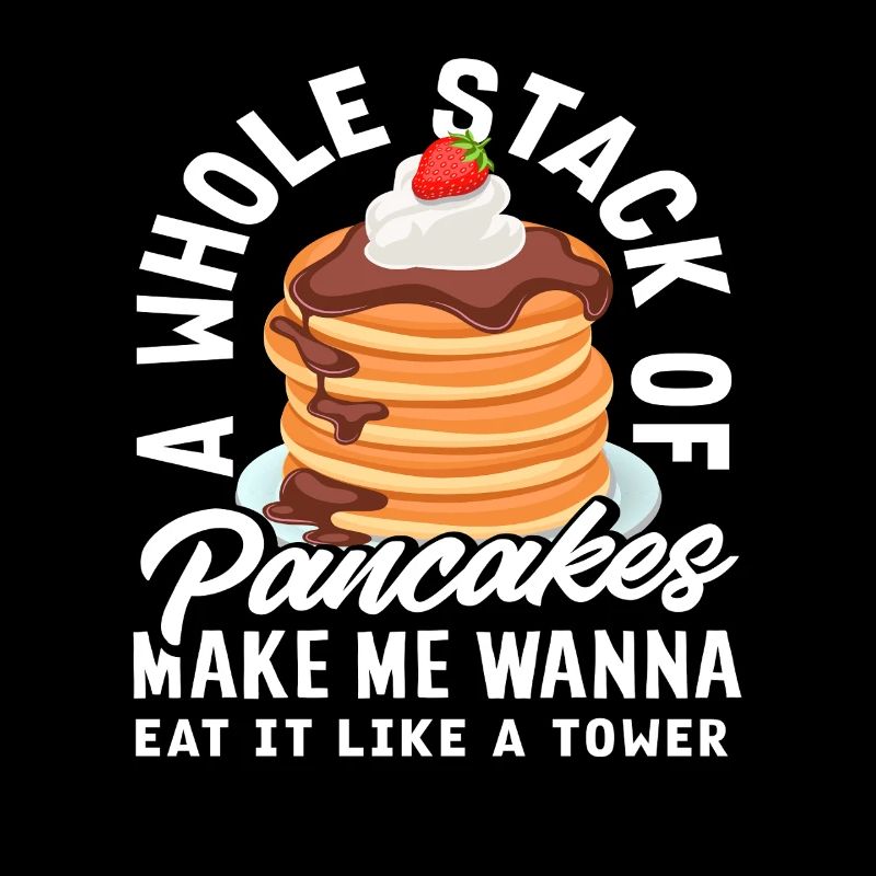 Pancakes Tower Enjoy Breakfast Fun