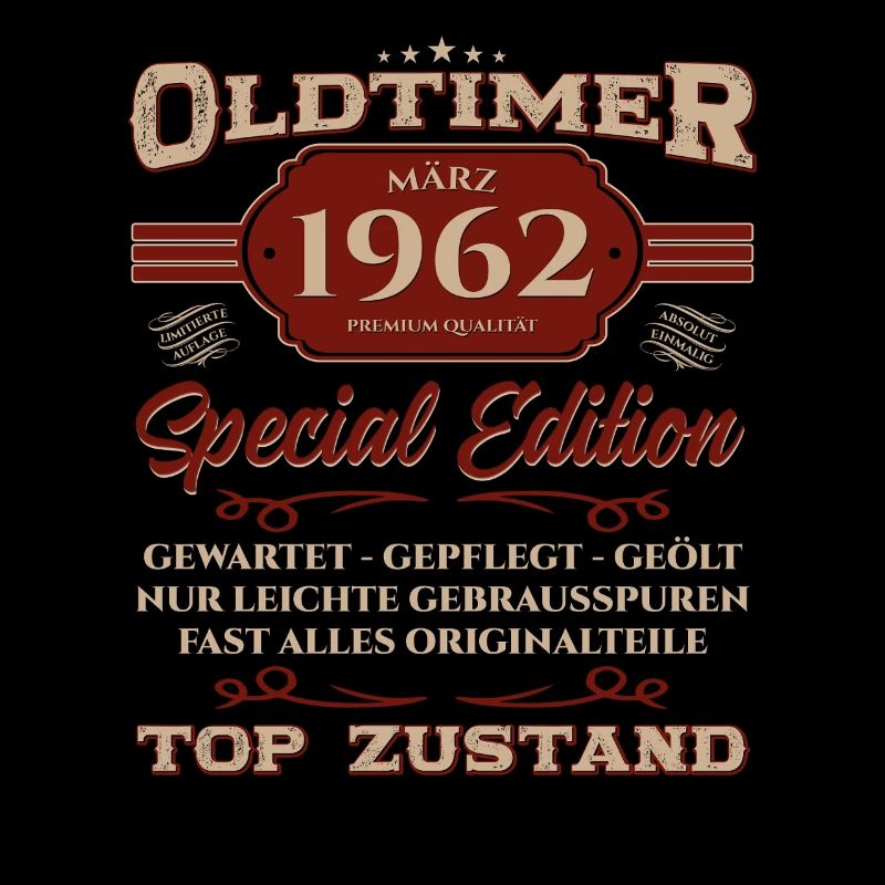 63. Geburtstag Geschenk Mann Oldtimer März 1962