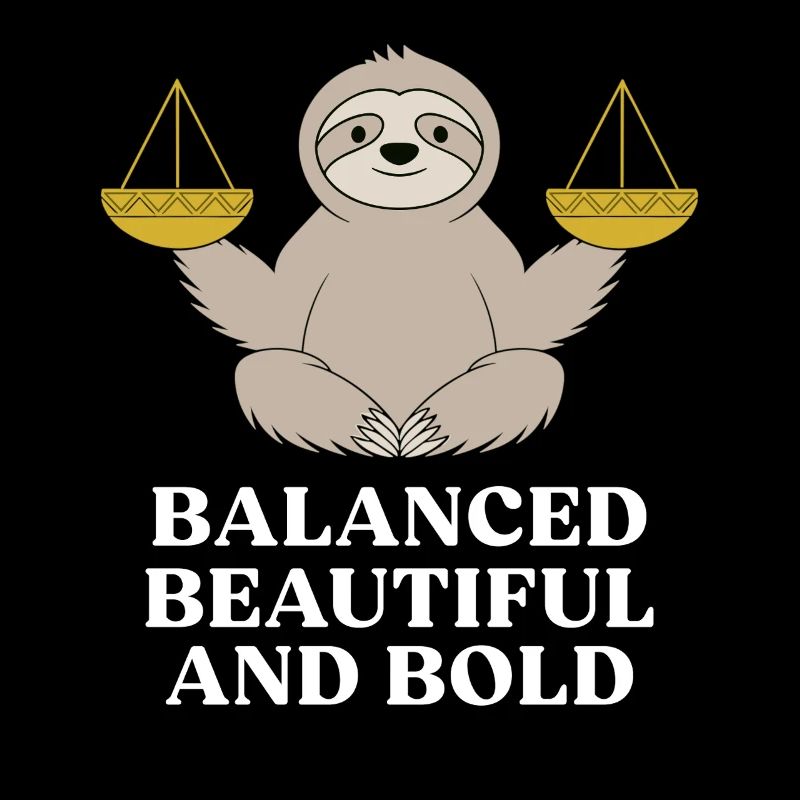 Libra Zodiac Sloth: balanced, beautiful and