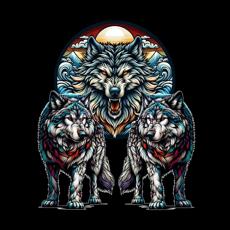 Wikinger Wolf Wölfe