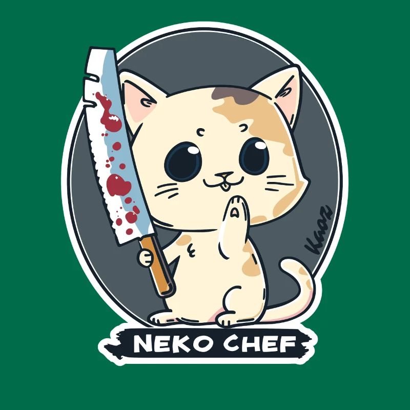 Neko Chef - Chat effronté avec couteau de chef