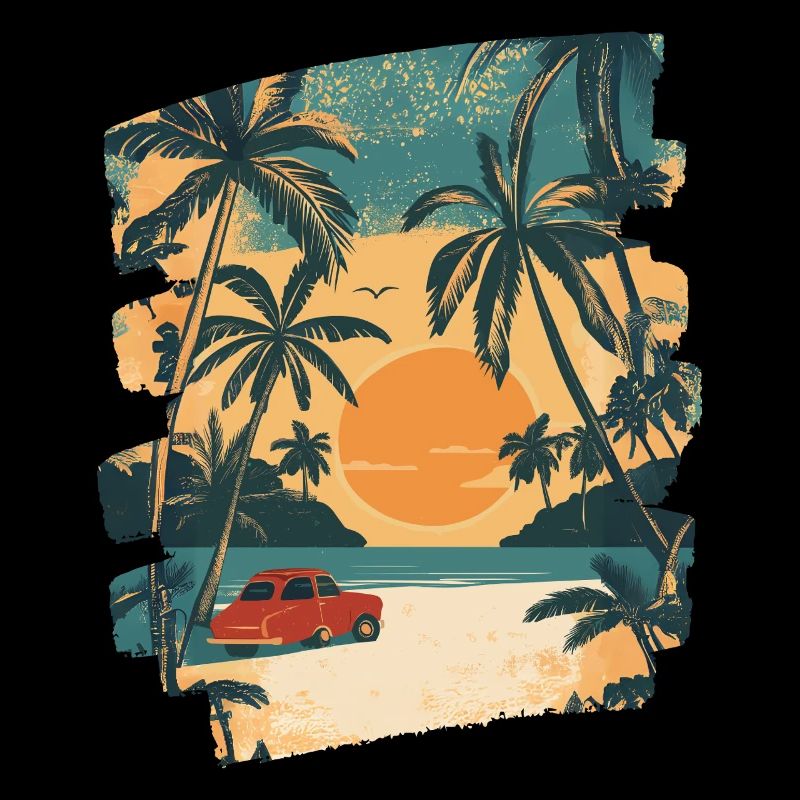Summer Palm Tree Sunset