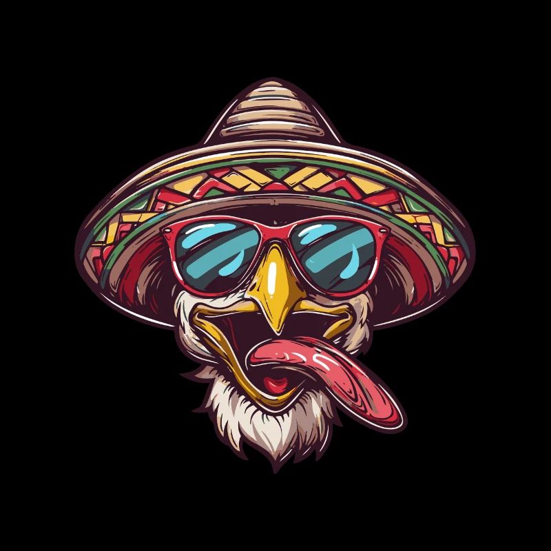 Chicken Comic Funny Sombrero