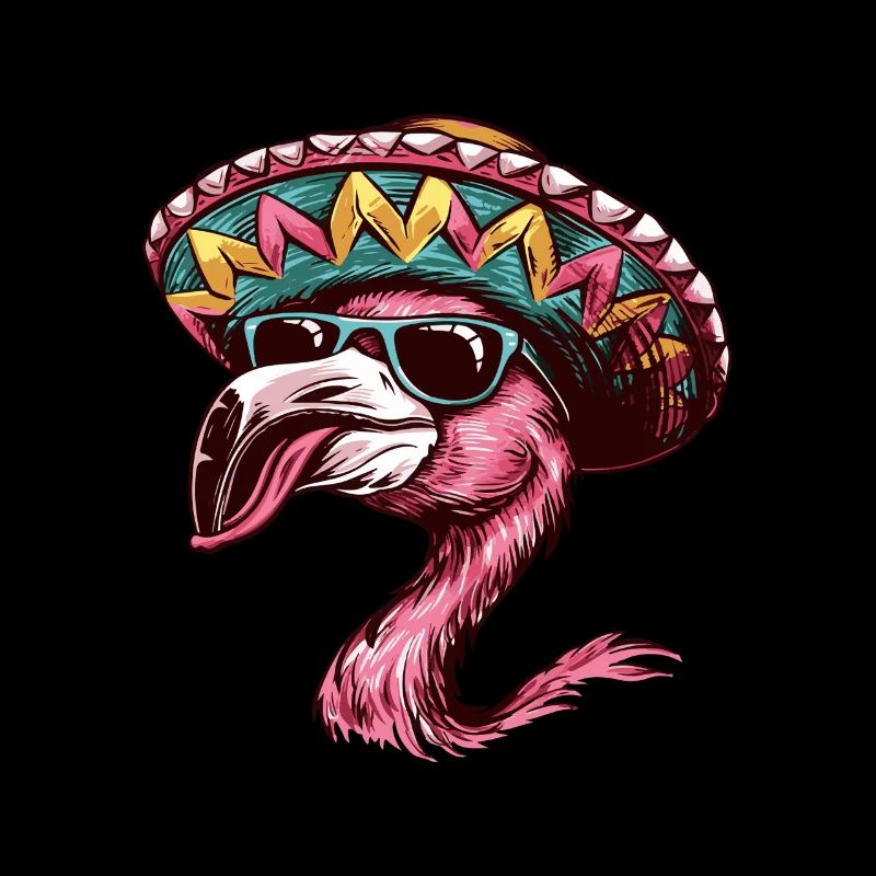 Flamingo Comic Funny Sombrero