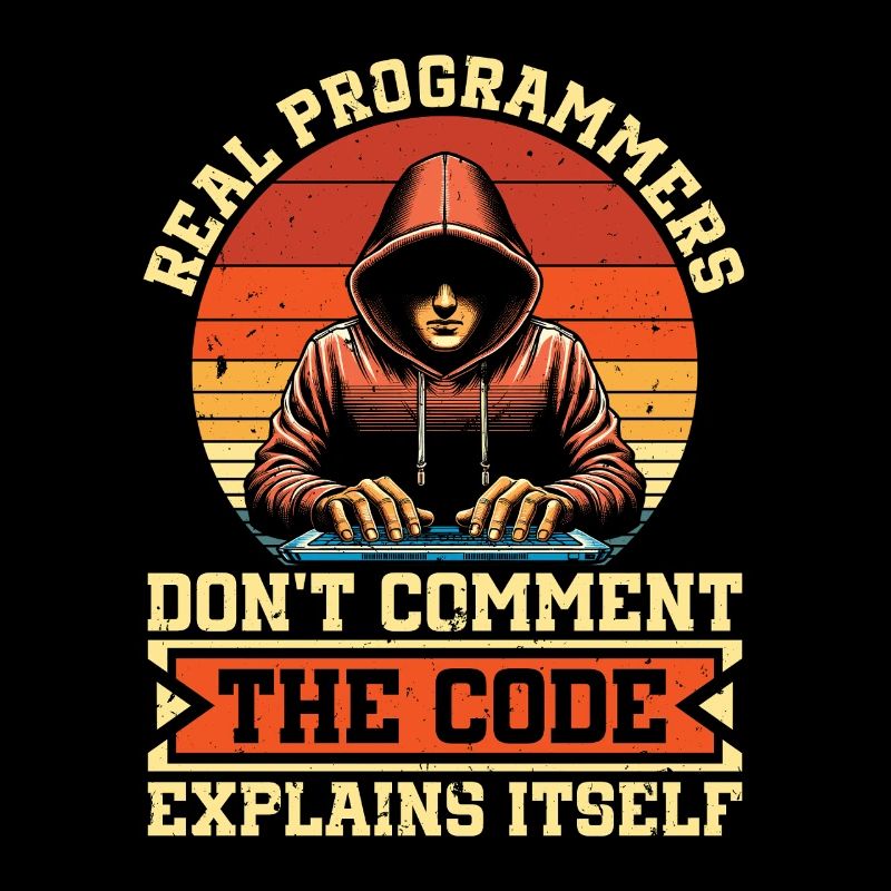 Coder Real Programmers Don't Comment Web Developer