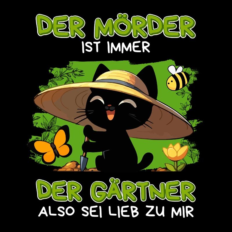 Der Gärtner ist der Mörder – schwarze Katze