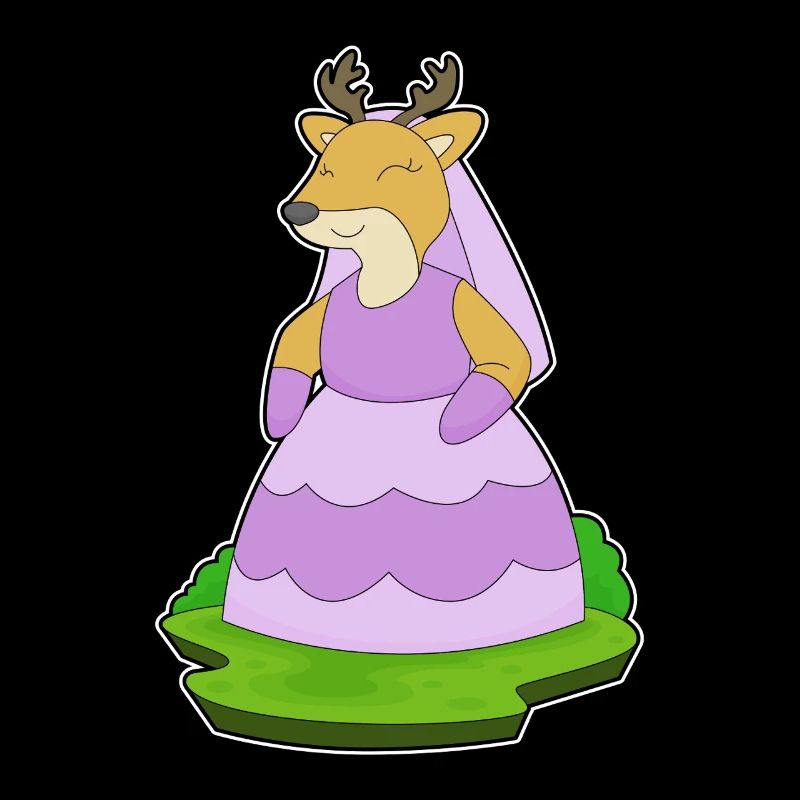 Cerf Voile de mariée Mariage