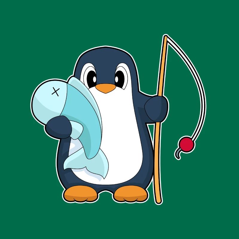 Pingouin Pêcheur Poisson Pêche