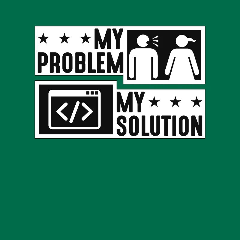 Online Coder My Problem My Solution Pictogram Mom