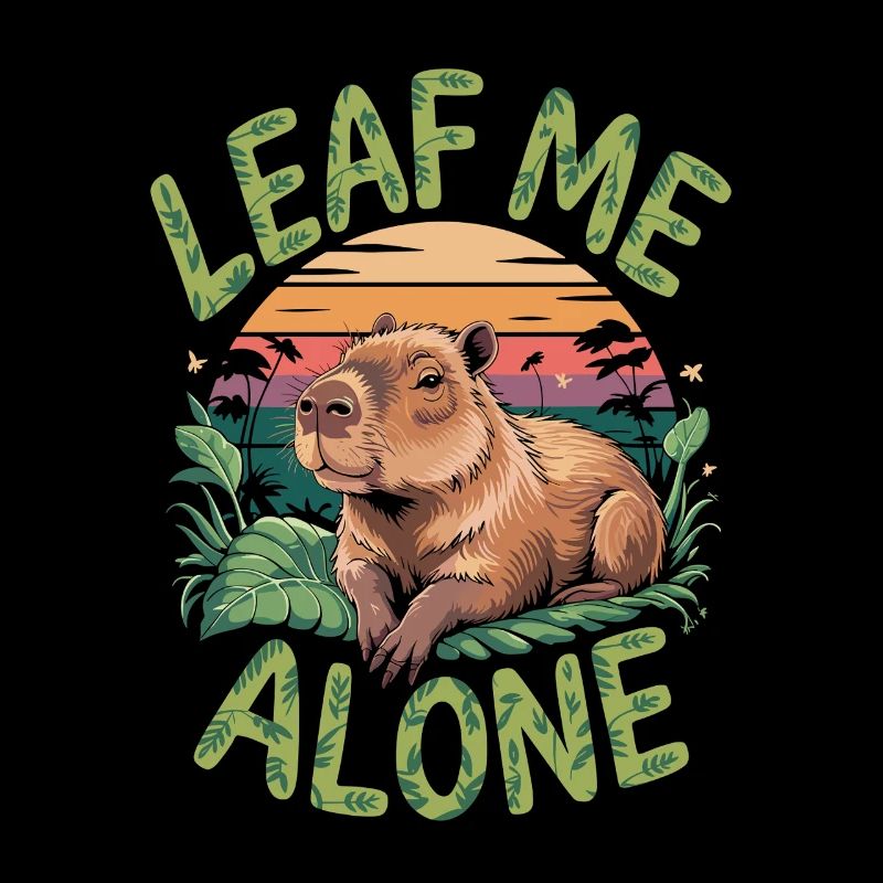 Capybara Feuille moi seul