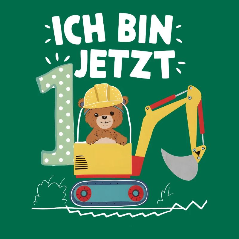 Ich bin jetzt 1 Bagger Bär 1. Geburtstag
