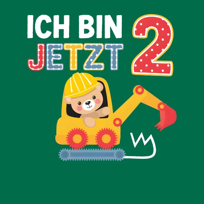 Ich bin jetzt 2 Bagger Bär 2. Geburtstag