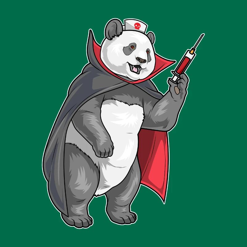 Panda Halloween Vampire Infirmière