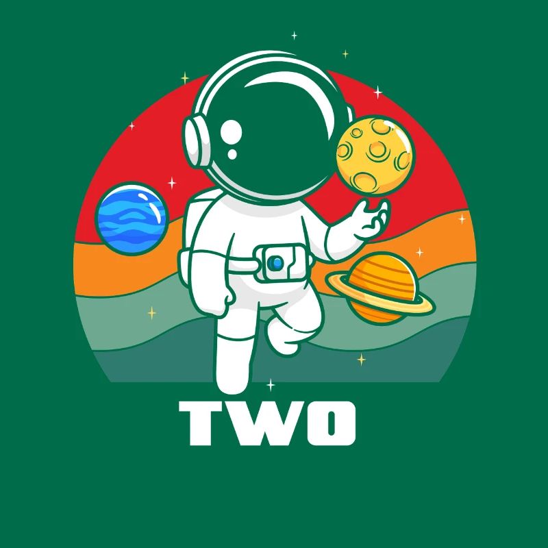 Astronaut adventure in space for two