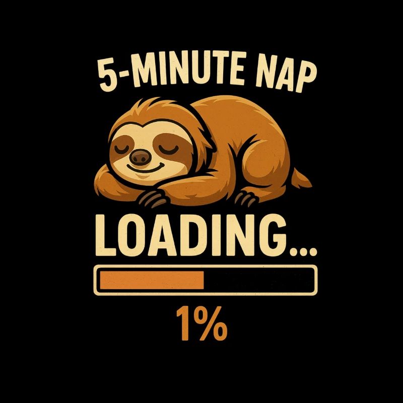 5-Minute Nap Loading… Sloth Progress-Bar Cute
