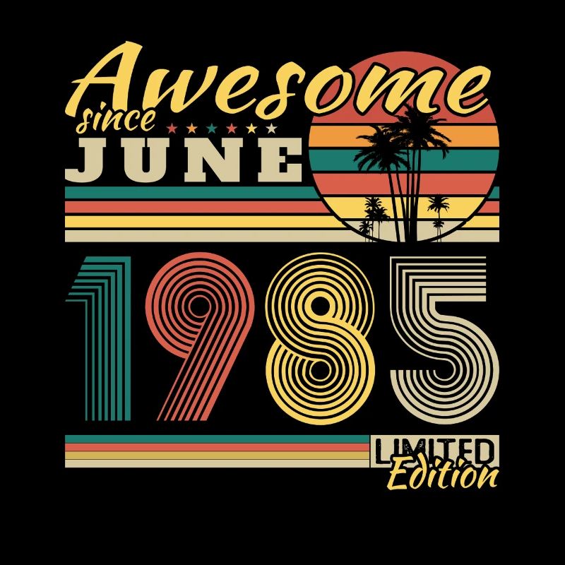 1985 Juni Vintage Geburtstagsgeschenk Retro