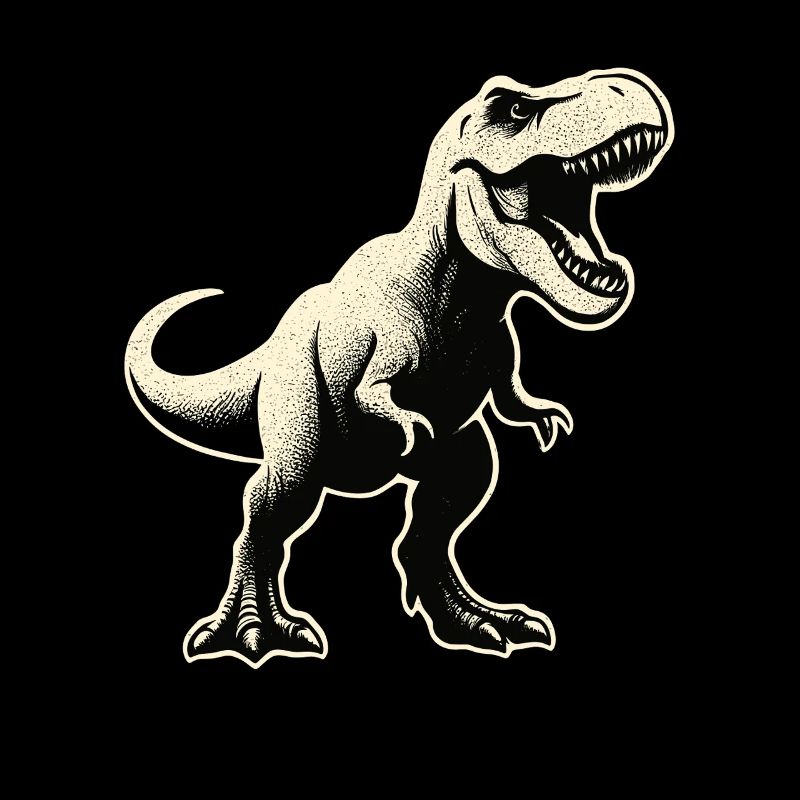 Roaring Dinosaur Silhouette