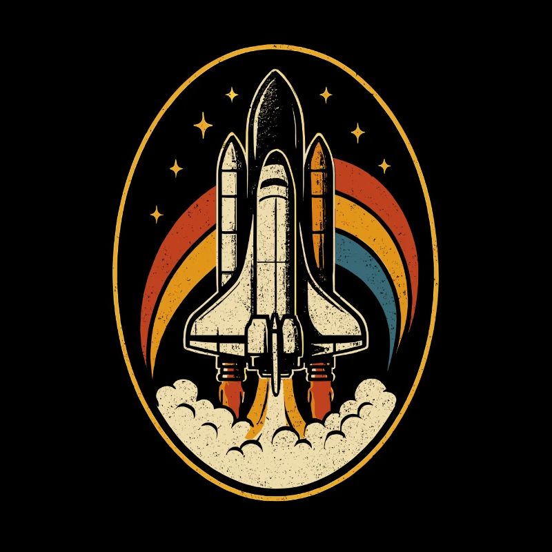 Navette spatiale rétro – lancement de fusée Vintage