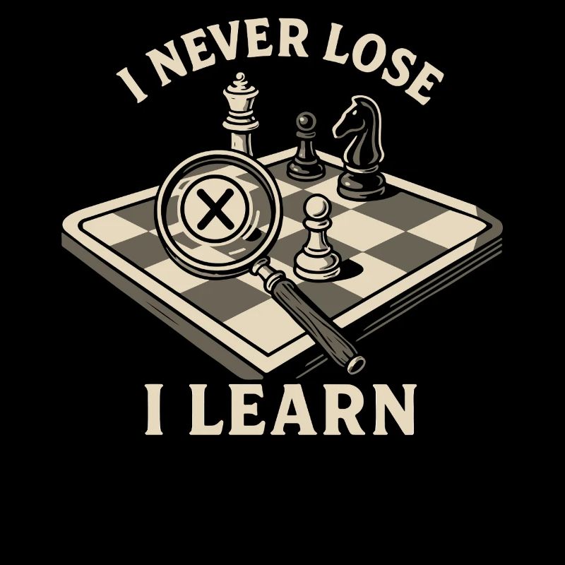 I never lose, I learn chess players