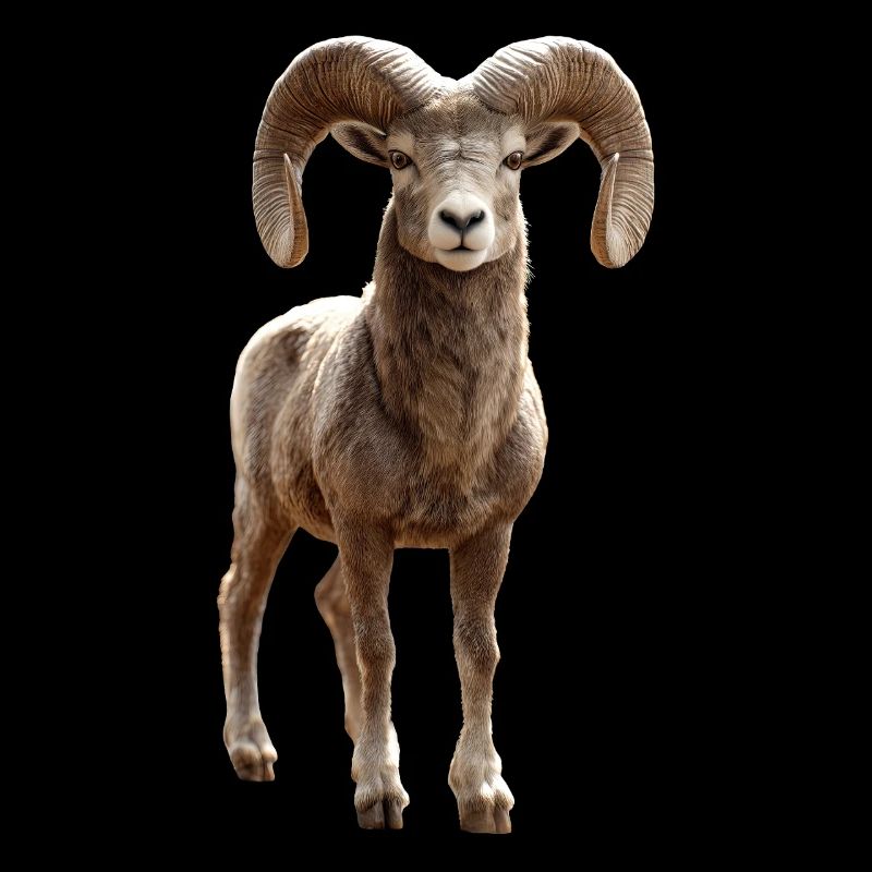 Widder Mufflon Aries Wilde Schafe Männliches Schaf