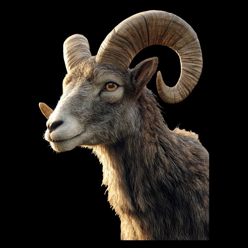 Widder Mufflon Aries Wilde Schafe Männliches Schaf