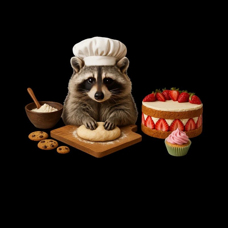 Raccoon Baking