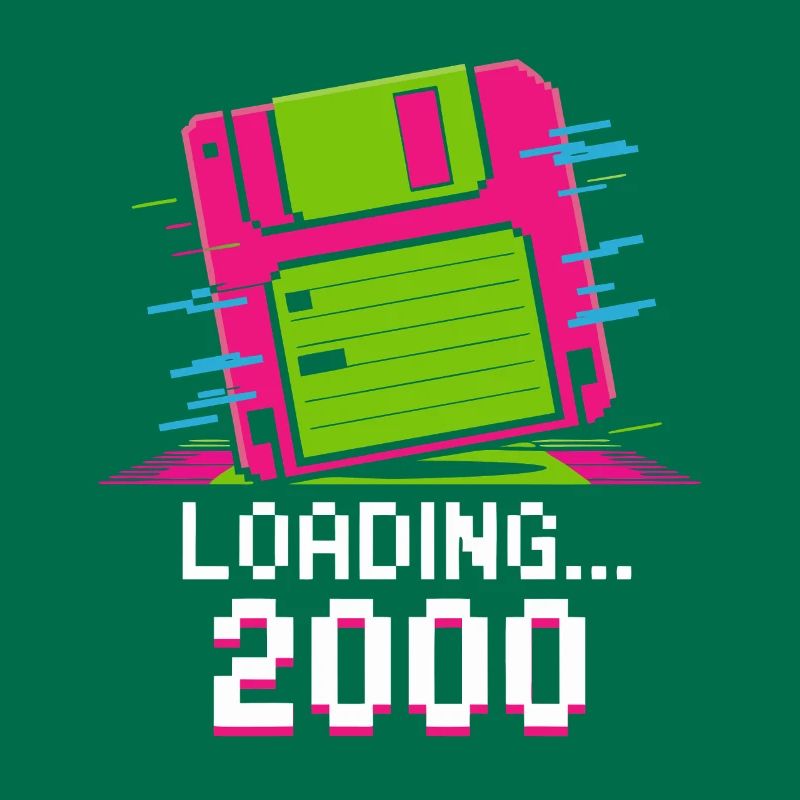 Loading 2000 Disketten-Design Retro Pixel Design