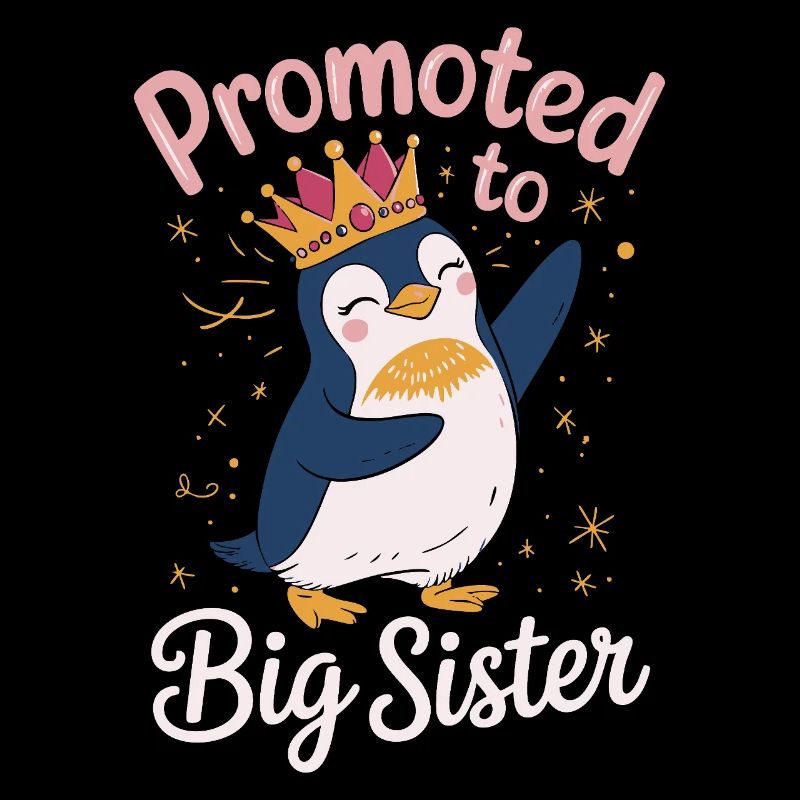 Zur großen Schwester befördert – Pinguin Design