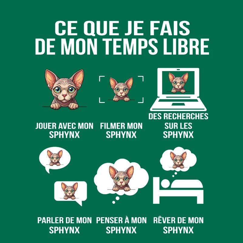 Ce que je fais de mon temps libre – Chat Sphynx