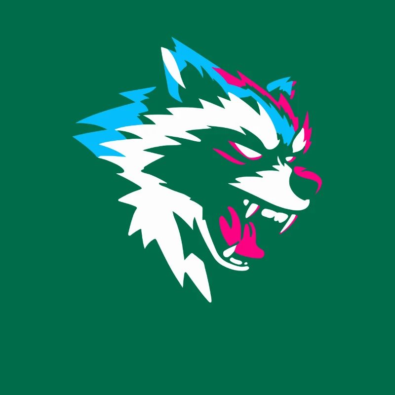 Neon Wolf Head – Conception de jeu agressive