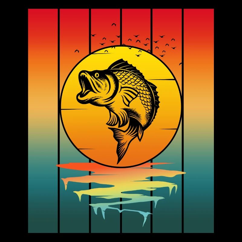 VINTAGE SUNSET FISH