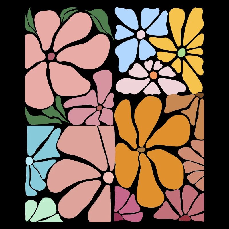 Lebendiges abstraktes Blumenmuster