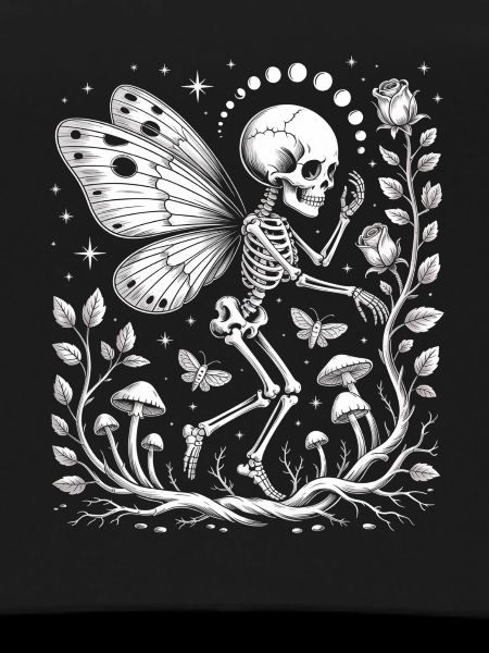 Gothic Skelett Fee mit Mondphasen