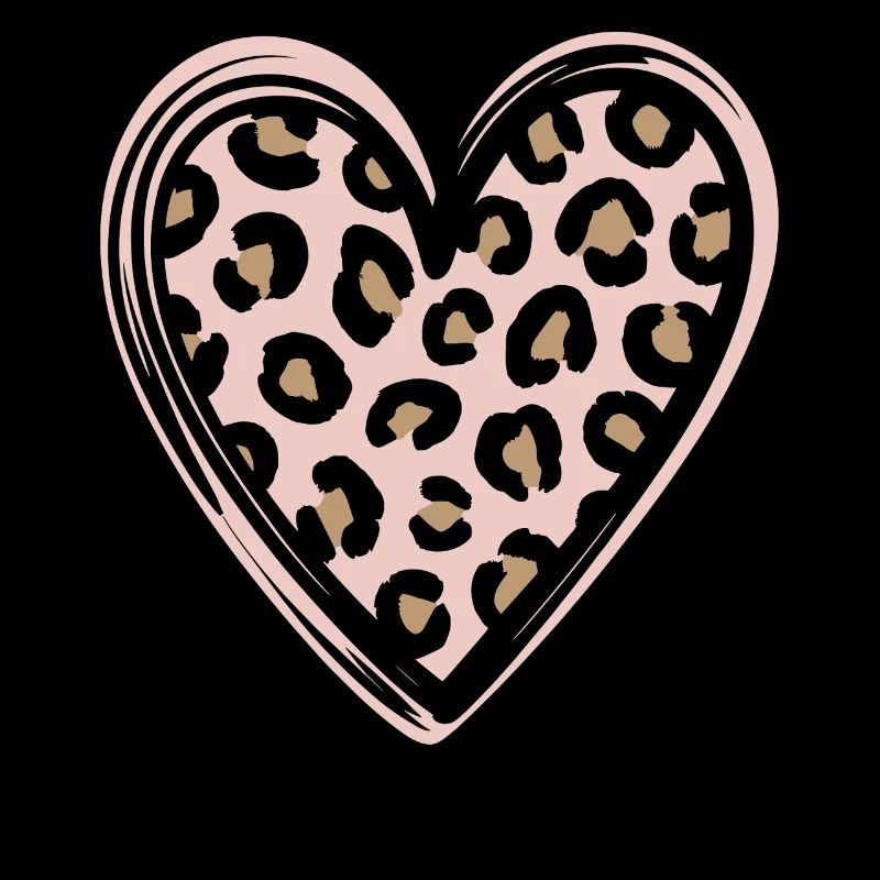Leopard Muster Herz Design