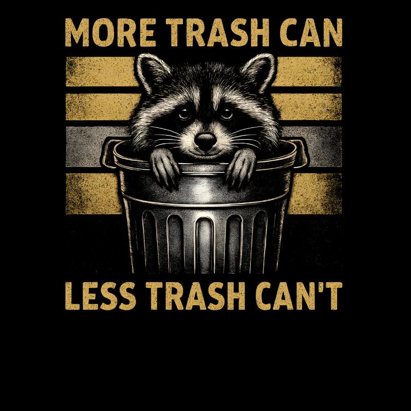 Waschbär Spruch Müll Humor Lustig Geschenkidee